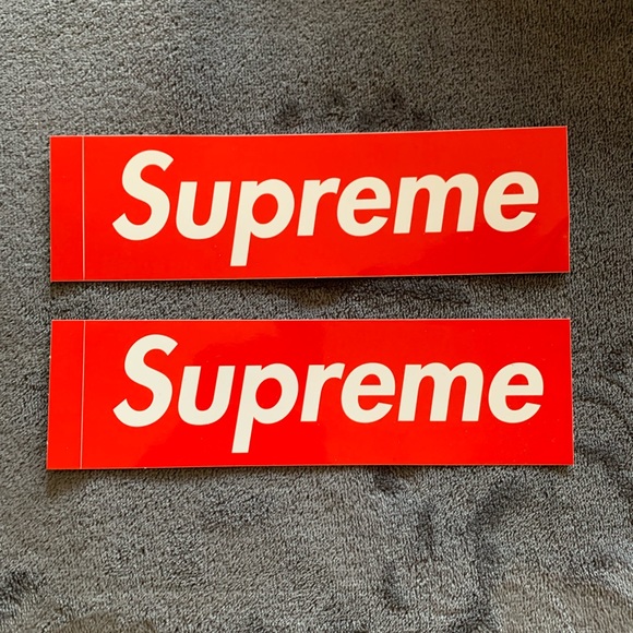2 Supreme Box Logo Stickers - Picture 1 of 2
